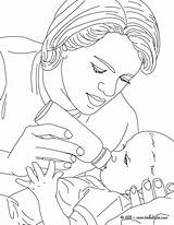 Coloring Nurse Baby Pages Feeding Bottle Born Pediatric Drawing Color Print Colouring Kids Book Hellokids Visit sketch template