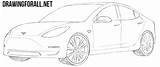 Tesla Roadster Coloring Model Sketch Draw Template sketch template