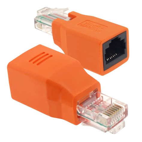 insten  rj    crossover adapter  ethernet cable orange