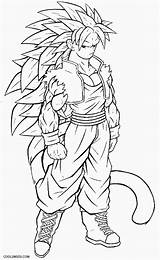 Coloring Goku Ssj4 Popular Pages sketch template