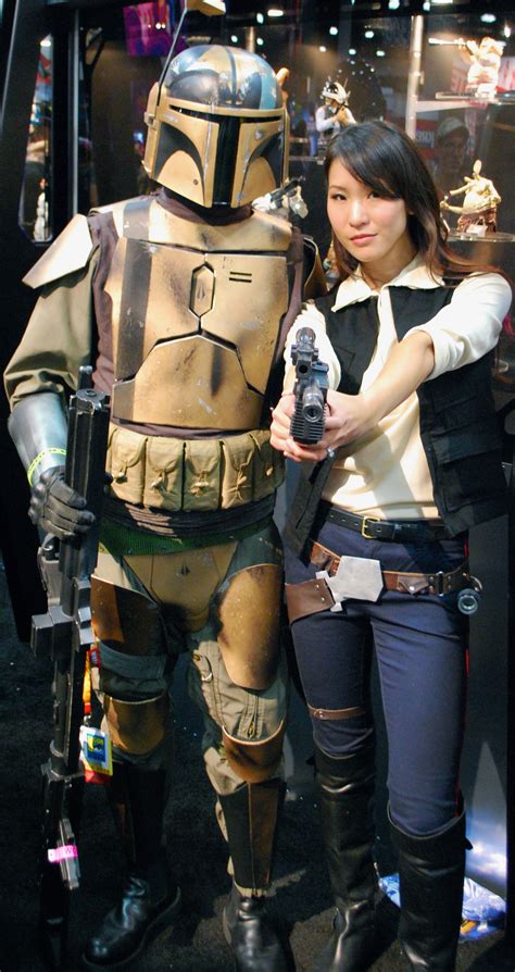 Female Han Solo And Boba Fett Cosplay San Diego Comic