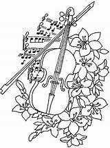 Coloring Pages Violin Cool Music Getdrawings Diversas Riscos Pintura Leticia Cruz Sheets Visit Getcolorings Books sketch template