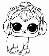 Lol Coloring Pages Printable Queen Dolls Surprise Kitty Sketch Pets sketch template