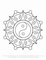 Mandala Ying Mandalas Yin Colorir Ausmalbilder Ljknightart Pinnwand Auswählen Einfaches Prekhome sketch template