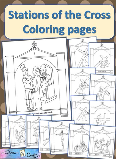 stations   cross coloring pages drawnbcreative