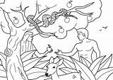 Adam Eve Coloring Pages Printable Kids sketch template