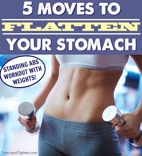 standing abs core workout tone  tighten