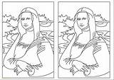 Mona Lisa Coloring Drawing Line Outline Drawings Getdrawings Excellent Getcolorings Printable Paintingvalley Pages Da Color sketch template