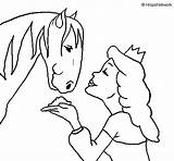 Princess Horse Coloring Princesses sketch template