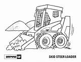 Coloring Skid Steer Pages Bobcat Drawing Loader Tractor Cat Printable Getcolorings Color Getdrawings sketch template