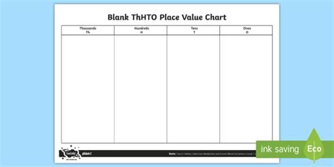 blank place  chart printable primary teaching