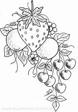 Bordar Frutas Bordado Malvorlagen Colouring Fruta Printable Alimentos Euamobiscuit Bordados Kinder Ausmalen Stamps Schablonen Artes Strawberries Legumes Blumen Riscos Bocetos sketch template