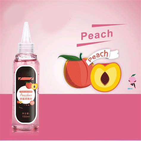 peach flavor lubricant water based sex gel personal body massage oil