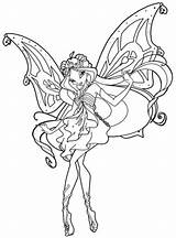 Winx Club Pages Coloring Everfreecoloring Printable sketch template