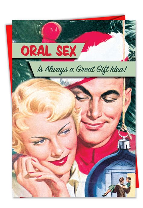 oral sex funny adult christmas card nobleworks