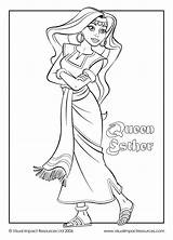 Esther Coloring Printable Pages Queen Getcolorings sketch template