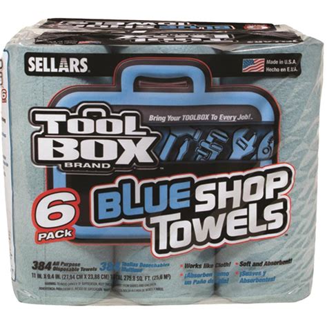 toolbox blue shop towels gemplers