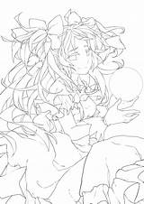 Madoka Goddess Deviantart Lineart Coloring Pages Magica sketch template