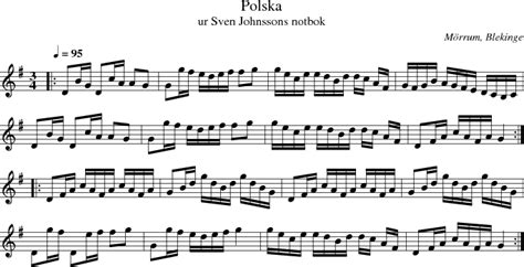 folkwiki musik polska ur sven johnssons notbok