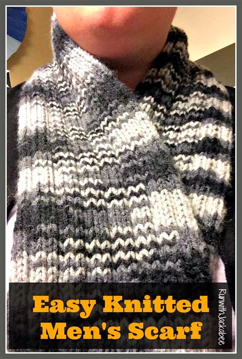 runwithjackabee easy mens knitted scarf tutorial