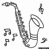 Saxophone Coloring Instruments Musical Pages Alto Thecolor Color Choose Board Music sketch template