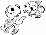 Nemo Tartaruga Conversando Tudodesenhos sketch template