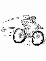 Mountain Bike Coloring Pages Woman Drawing Bicycle Printable Bmx Color Cycling Clipart Bicycles Categories sketch template