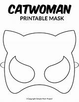 Mask Superhero Printable Template Masks Face Kids Catwoman Diy Super Hero Woman Coloring Crafts Halloween Simple 3d Templates Craft Own sketch template