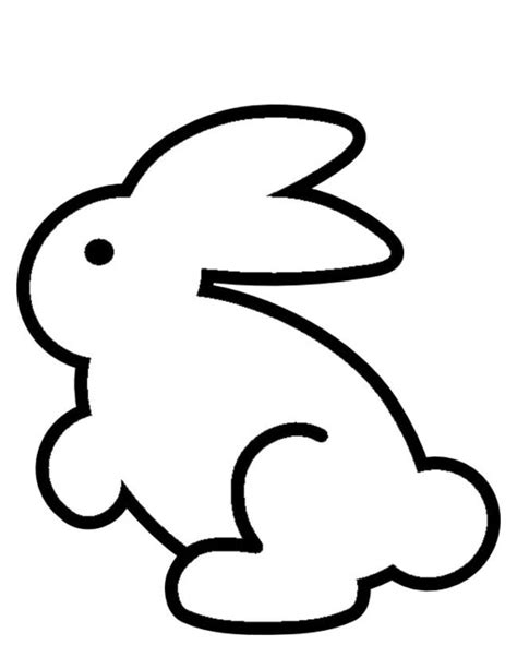 rabbit shape templates  crafts colouring pages