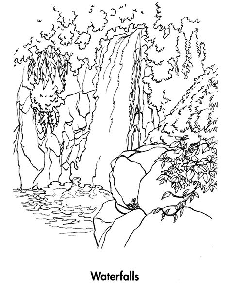 waterfall coloring pages  coloring pages  kids