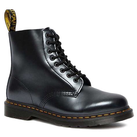 dr martens  pascal chroma womens leather boots metallic silver
