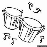 Coloring Pages Bongo Music Latin Bongos Instrument Musical Drums Drum Instruments Color Library Online Colouring Drawing Cliparts Others Getcolorings Nuotit sketch template