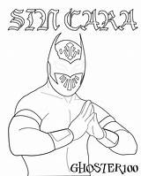 Coloring Pages Sin Cara Wwe Wrestling Printable Reigns Roman Color Hardy Vector Print Jeff Wrestlers Cena John Smackdown Lucha Drawing sketch template