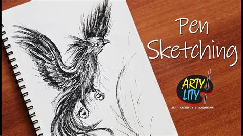 draw sketch bird phoenix phoenix drawing sketching