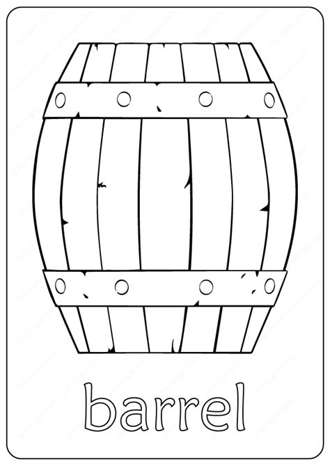 printable barrel outline coloring page coloring pages  coloring