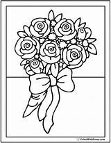 Coloring Roses Pages Rose Flowers Adult Flower Color Simple Bouquet Number Pdf Printables Adults Printable Print Kids Getcolorings Customize Advanced sketch template