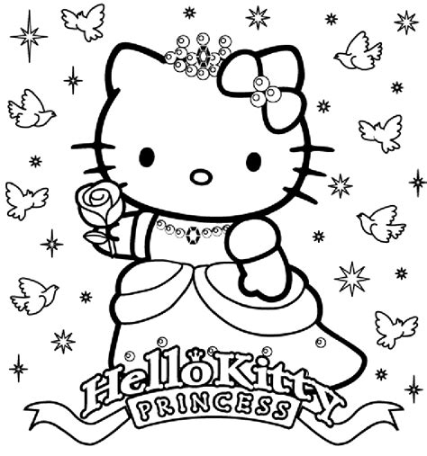 pin   printable  kitty coloring pages
