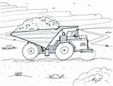 Coloring Pages Equipment Truck Mine Haul Heavy Mining Construction Robin Great sketch template