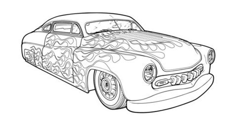hot rod coloring pages coloring pages  adults pinterest