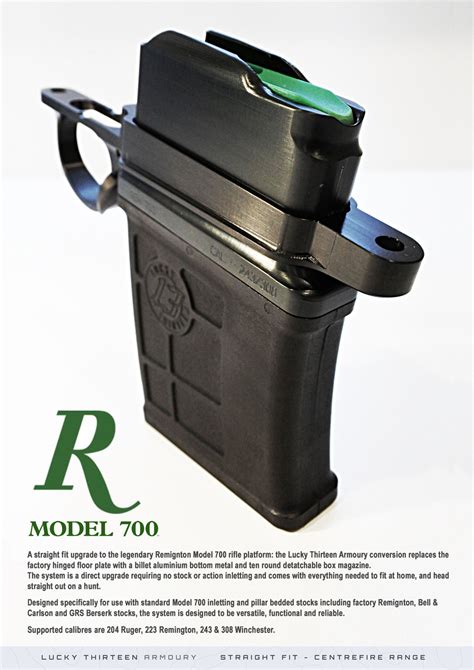 gunworks  remington  detachable magazine conversion kit   lucky thirteen armoury