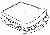 Sandwich Coloring Sandwiches Beverage Faciles Szendvicsek Színez Acessar Guardado sketch template