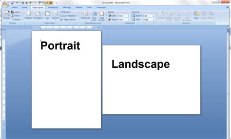 portrait  landscape orientation  word  excel libroediting