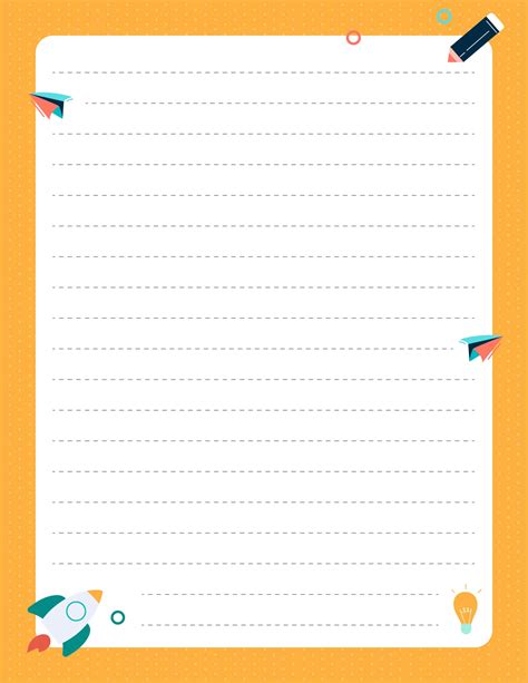 letter writing paper  printable paper   printable lined