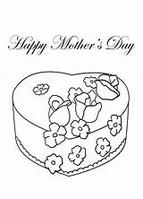 Coloring Mother Cake Pages Mothers Sheet sketch template