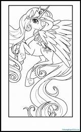 Coloring Pages Princess Celestia Pony Little Getdrawings Print Getcolorings sketch template