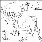 Bauernhof Traktor Malvorlagen Cow Malvorlage sketch template
