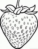 Strawberry Coloring Pages Drawing Printable Strawberries Fruit Color Print Cartoon Clipart Kids Template Punch Food Object Sketch Getdrawings Needle 123coloringpages sketch template