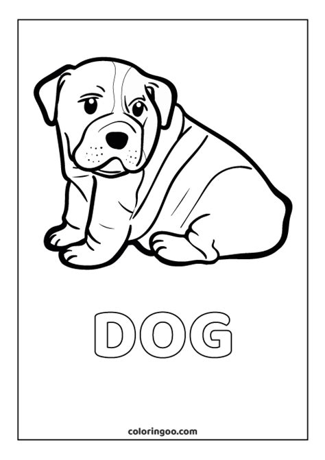 dog coloring drawing pages printable children