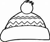 Hat Winter Coloring Pages Printable Getcolorings Print Color sketch template
