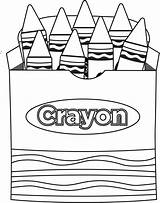 Crayon Coloring Crayons Pages Box Clipart Printable Color Outline Clip School Preschool Crayola Back Quit Worksheets Blank Drawing Kids Colouring sketch template
